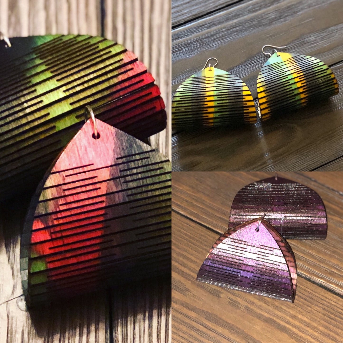Wooden "Hoops" Earrings
