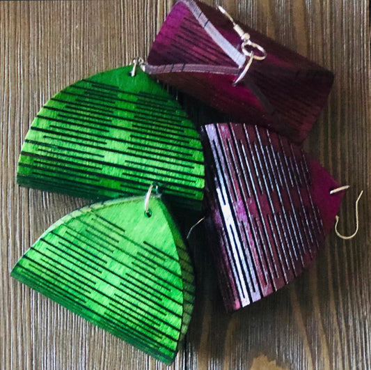 Wooden "Hoops" Earrings
